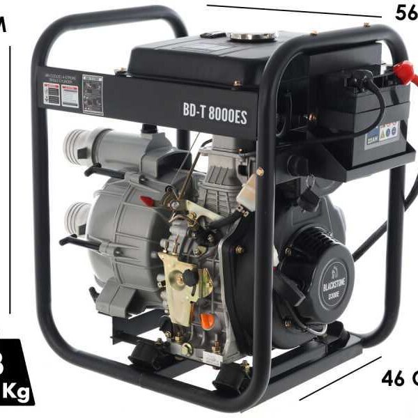 Blackstone BD-T 8000ES dieselmotorpomp voor vuil water met 80 mm aansluitingen – Euro 5